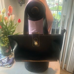 Emilie M. Sleek Black Tote Bag